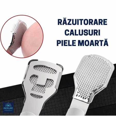 Instrument pentru curatarea calcaielor, calusuri, cu lama interschimbabila, otel inoxidabil [10]