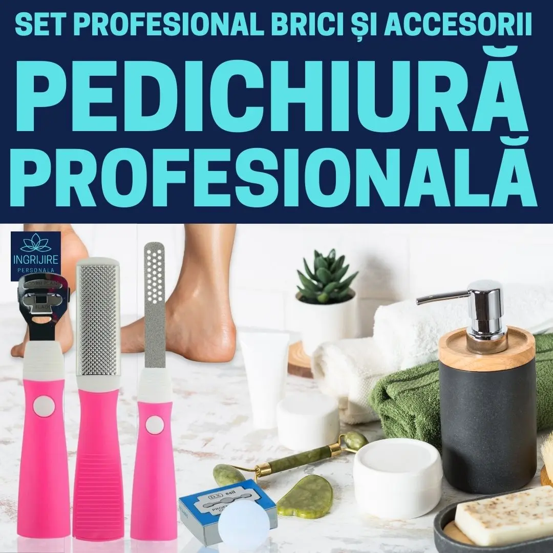 Instrument pentru indepartarea calusurilor cu lama interschimbabila, razuitor si pila, otel inoxidabil [1]