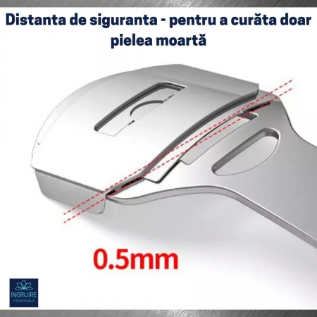 Instrument pentru indepartarea calusurilor cu lama interschimbabila, razuitor si pila, otel inoxidabil [16]