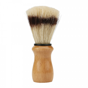 Pamatuf pentru barbierit, cu par de cal si maner din lemn [0]