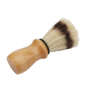 Pamatuf pentru barbierit, cu par de cal si maner din lemn [1]