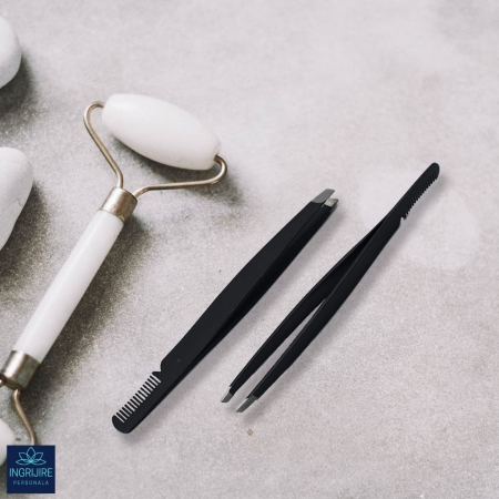 Penseta multifunctionala cu pieptan pentru cosmetizarea sprancenelor [12]