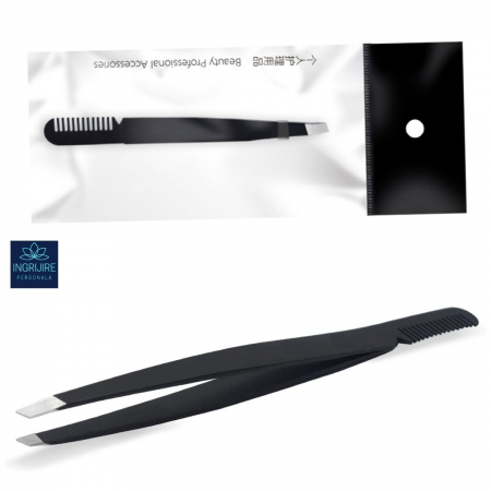 Penseta multifunctionala cu pieptan pentru cosmetizarea sprancenelor [1]