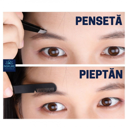 Penseta multifunctionala cu pieptan pentru cosmetizarea sprancenelor [6]