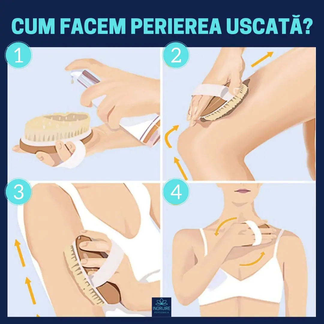 Perie de baie din lemn de bambus cu bulbi pentru masaj si exfoliere, maner detasabil, rezistenta la apa [7]