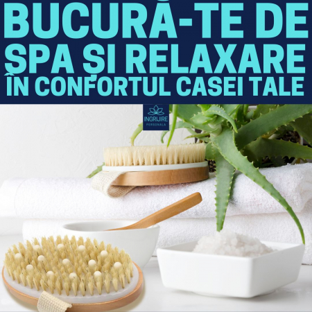 Perie de baie din lemn de bambus cu bulbi pentru masaj si exfoliere, rezistenta la apa [23]