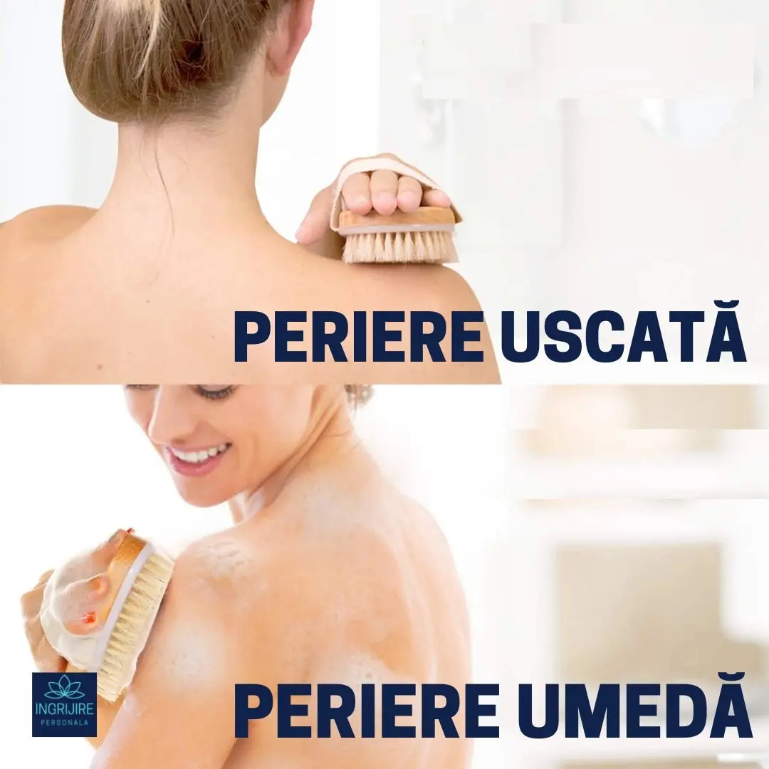 Perie de baie din lemn de bambus cu bulbi pentru masaj si exfoliere, rezistenta la apa [5]