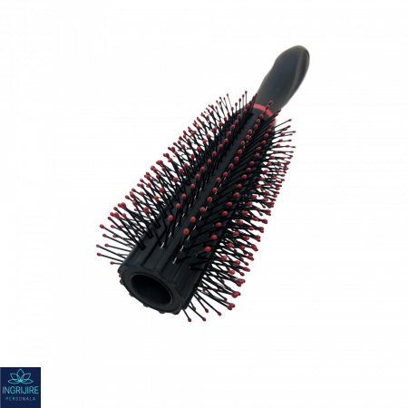 Perie de par circulara, BLACK&RED, pentru coafor/frizerie [1]