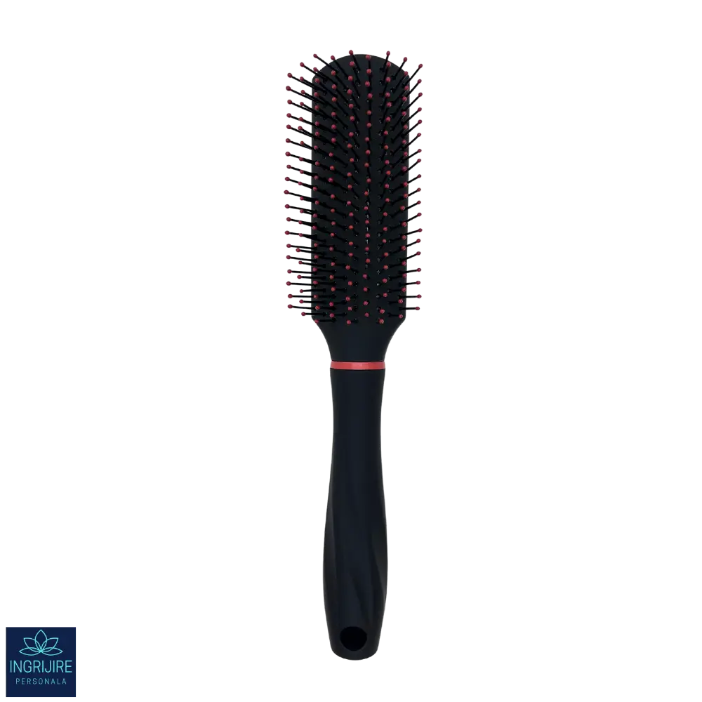 Perii de par - Perie de par, peri desi,  BLACK&RED, pentru coafor/frizerie