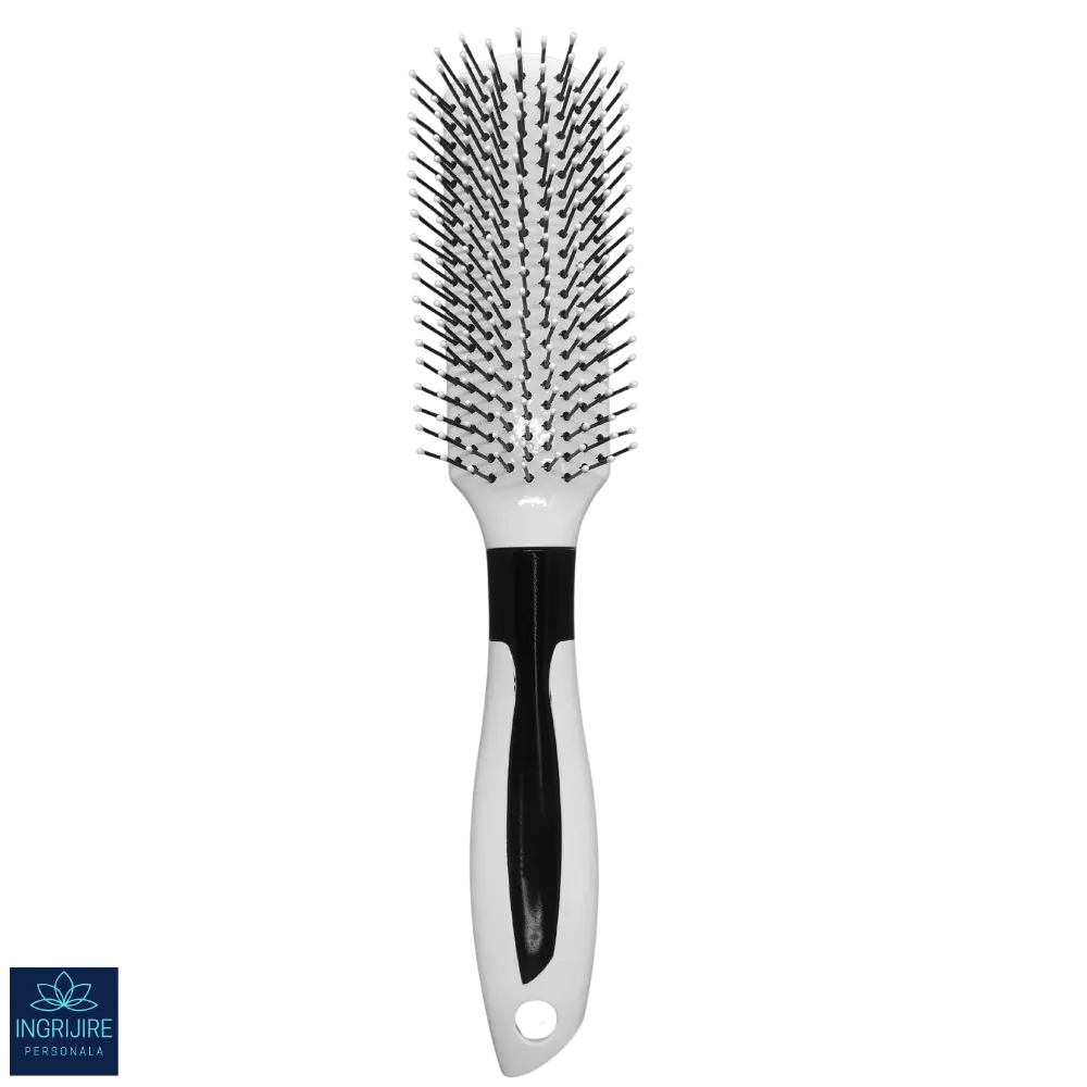 Perii de par - Perie de par, peri desi,  BLACK&WHITE, pentru coafor/frizerie