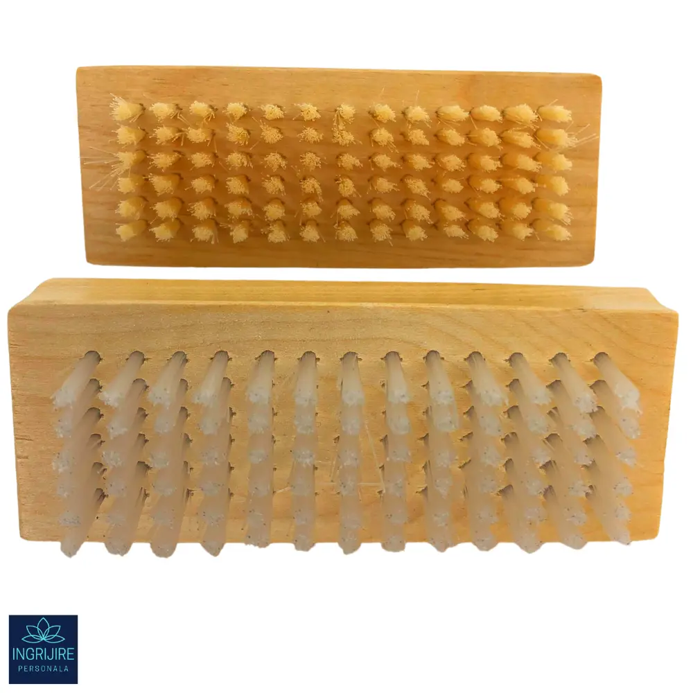 Perie dubla pentru curatare cu maner din lemn [2]