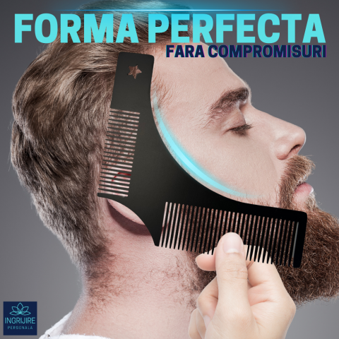 Pieptene pentru contur barba, black [1]