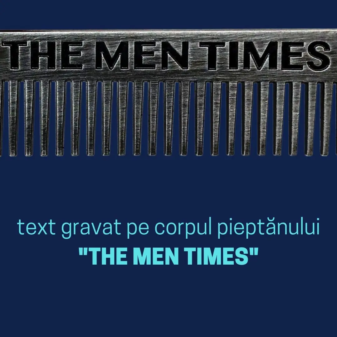 Pieptan pentru barba, THE MEN TIMES, otel inoxidabil [3]