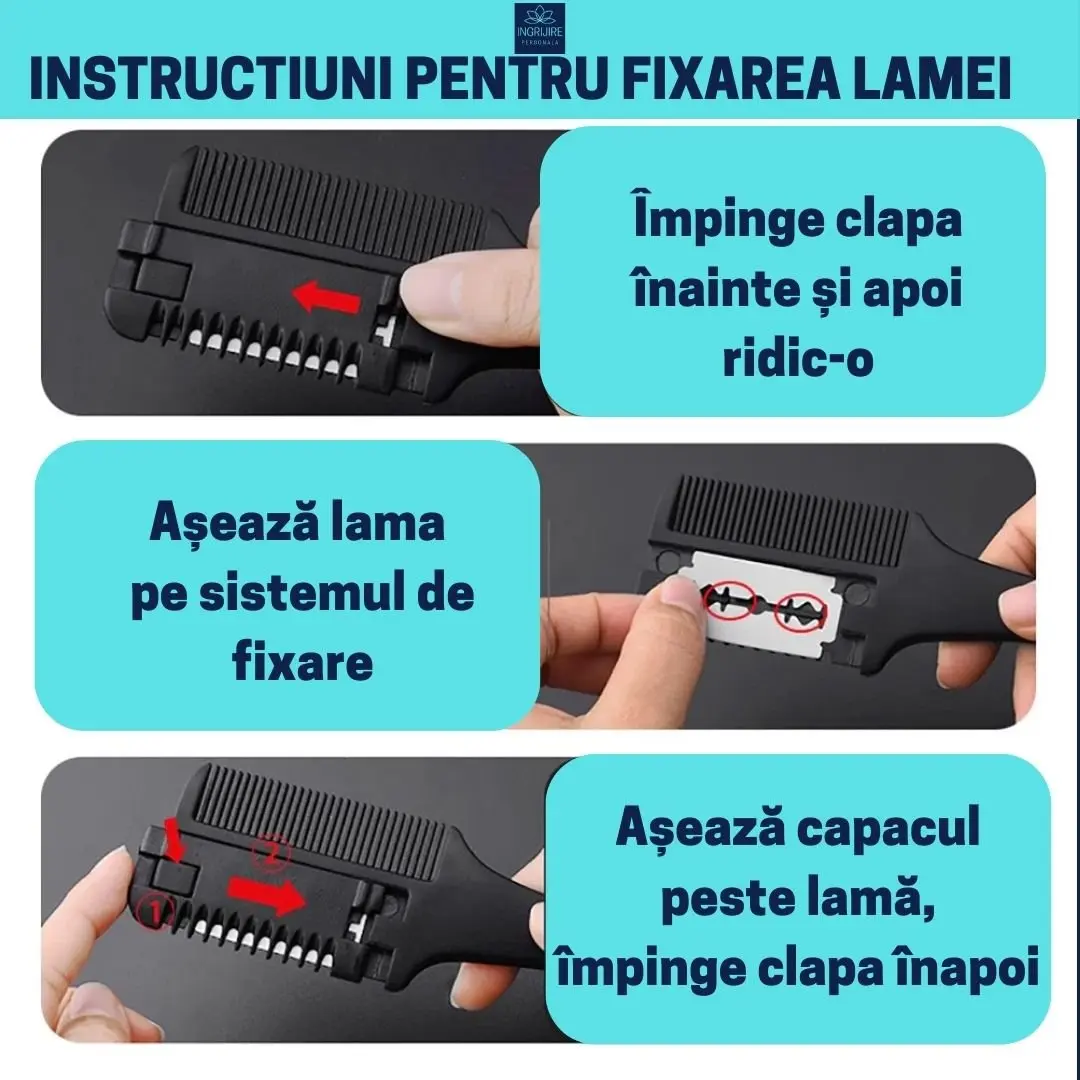 Pieptan pentru filat cu lama interschimbabila [4]