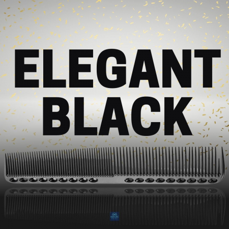 Pieptan pentru frizerie, aluminiu, nuanta black [12]