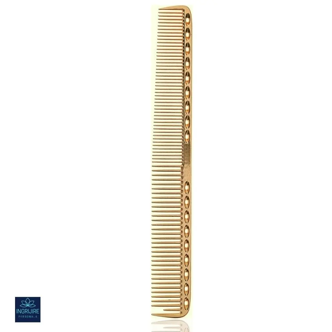 Piepteni - Pieptan pentru frizerie, aluminiu, nuanta royal gold