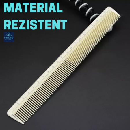 Pieptan pentru frizerie cu gradatie, crem [13]