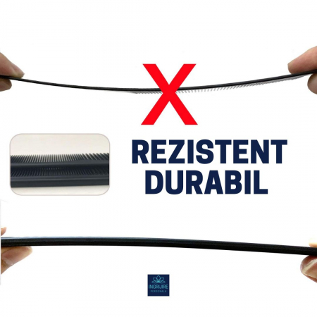 Pieptan pentru frizerie drept - BLACK - CU MANER [7]