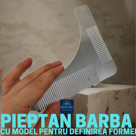 Pieptene pentru contur barba, silver [2]