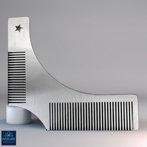 Produse ingrijire barba si mustata - Pieptene pentru barba/contur, silver