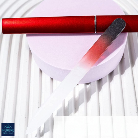 Pila din sticla pentru unghii, rosie [17]