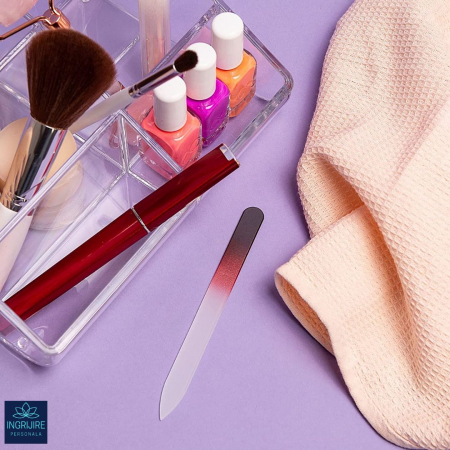 Pila din sticla pentru unghii, rosie [11]