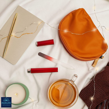 Pila din sticla pentru unghii, rosie [12]