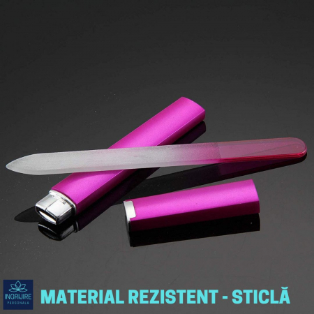 Pila din sticla pentru unghii, roz [2]