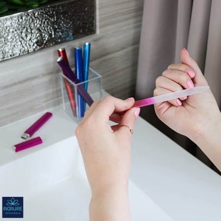 Pila din sticla pentru unghii, roz [10]