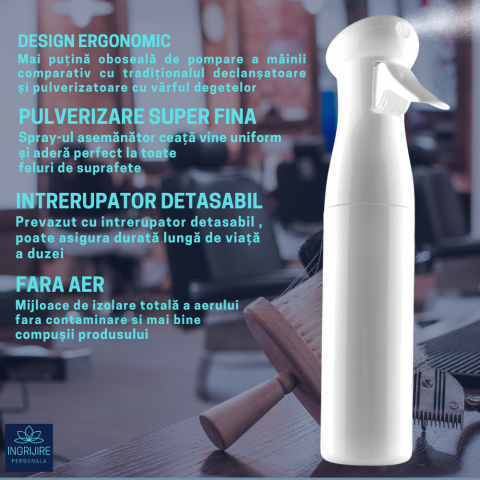 Pulverizator frizerie, long press white, 200 ml [1]