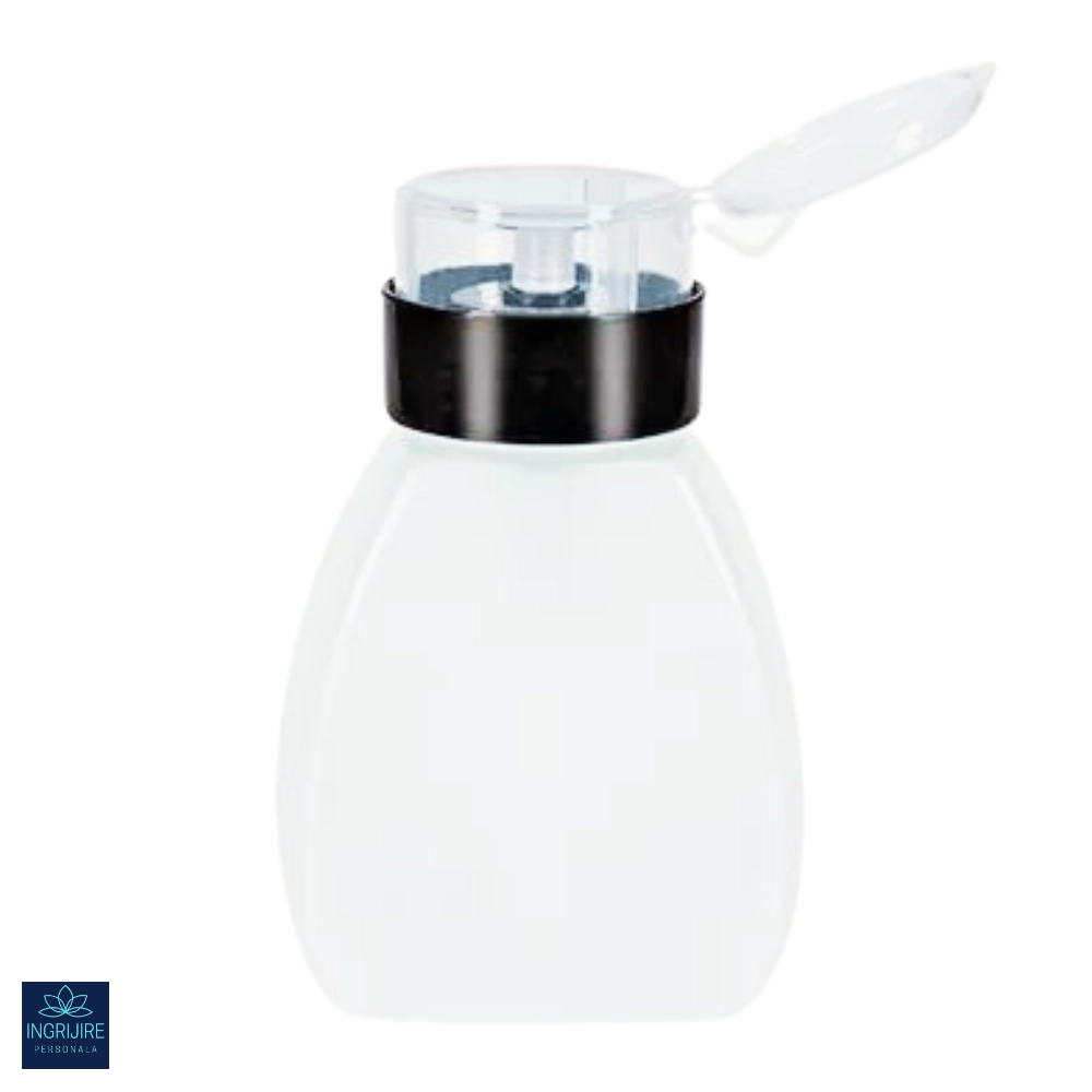 Accesorii unghii - Recipient cu pompita pentru lichide adjuvante unghii, 250 ml