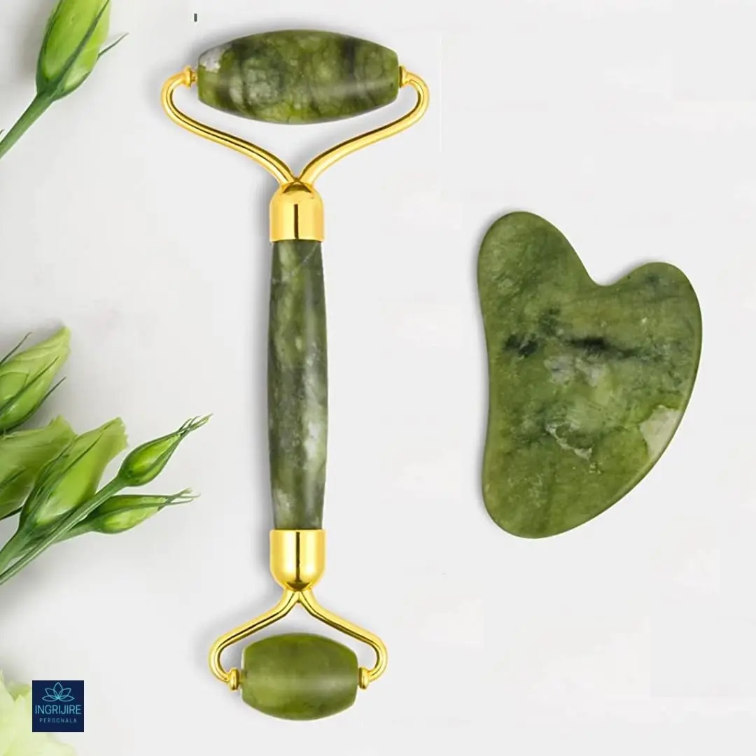 Masaj si relaxare - Roller cu piatra + piatra gua shua pentru masaj