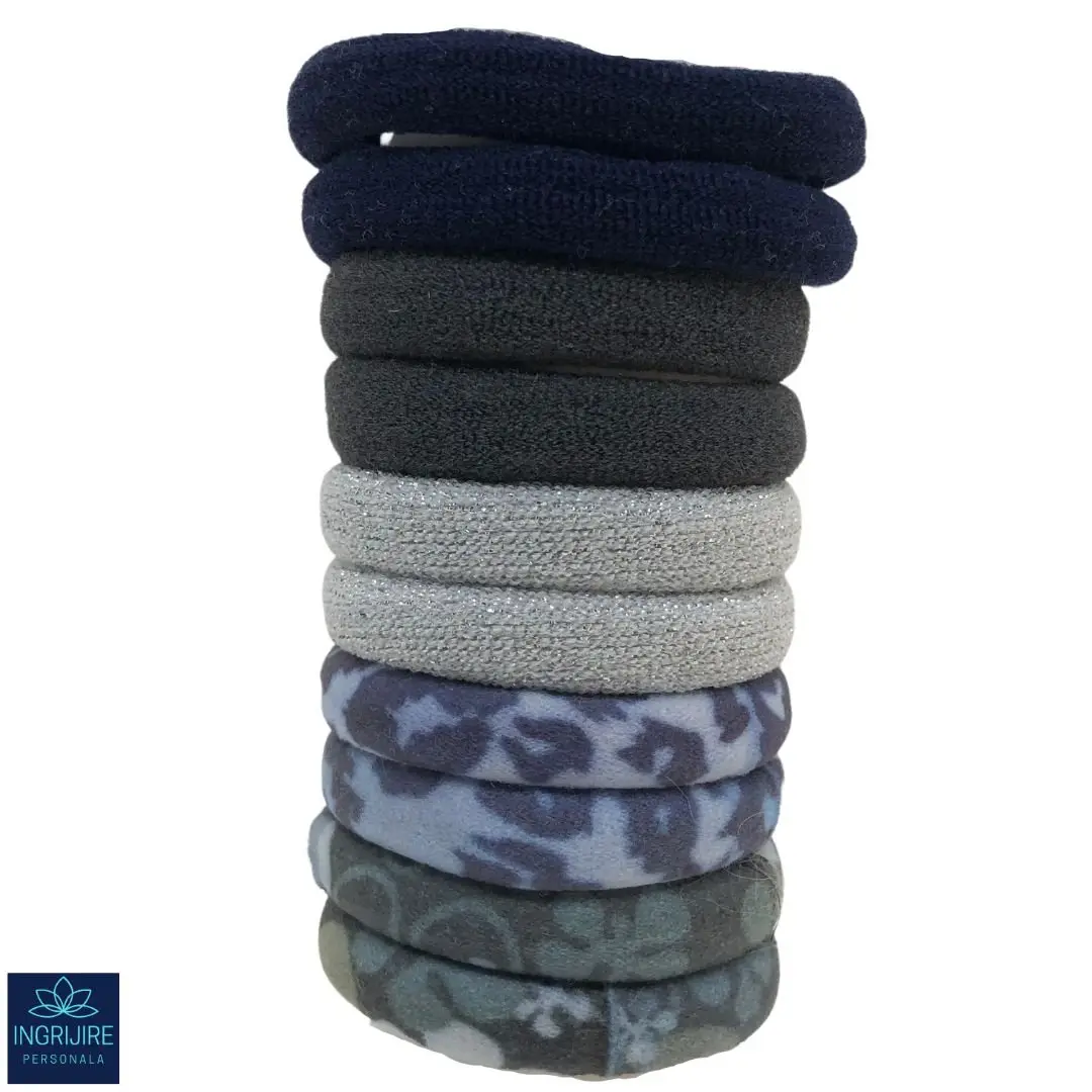 Agrafe si elastice de par - Set 10 Elastice diverse culori C