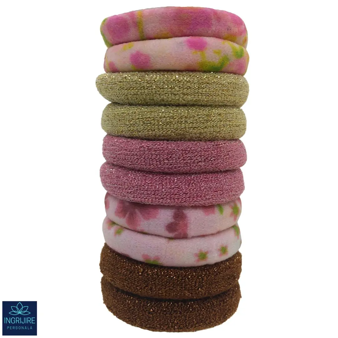 Agrafe si elastice de par - Set 10 Elastice diverse culori D