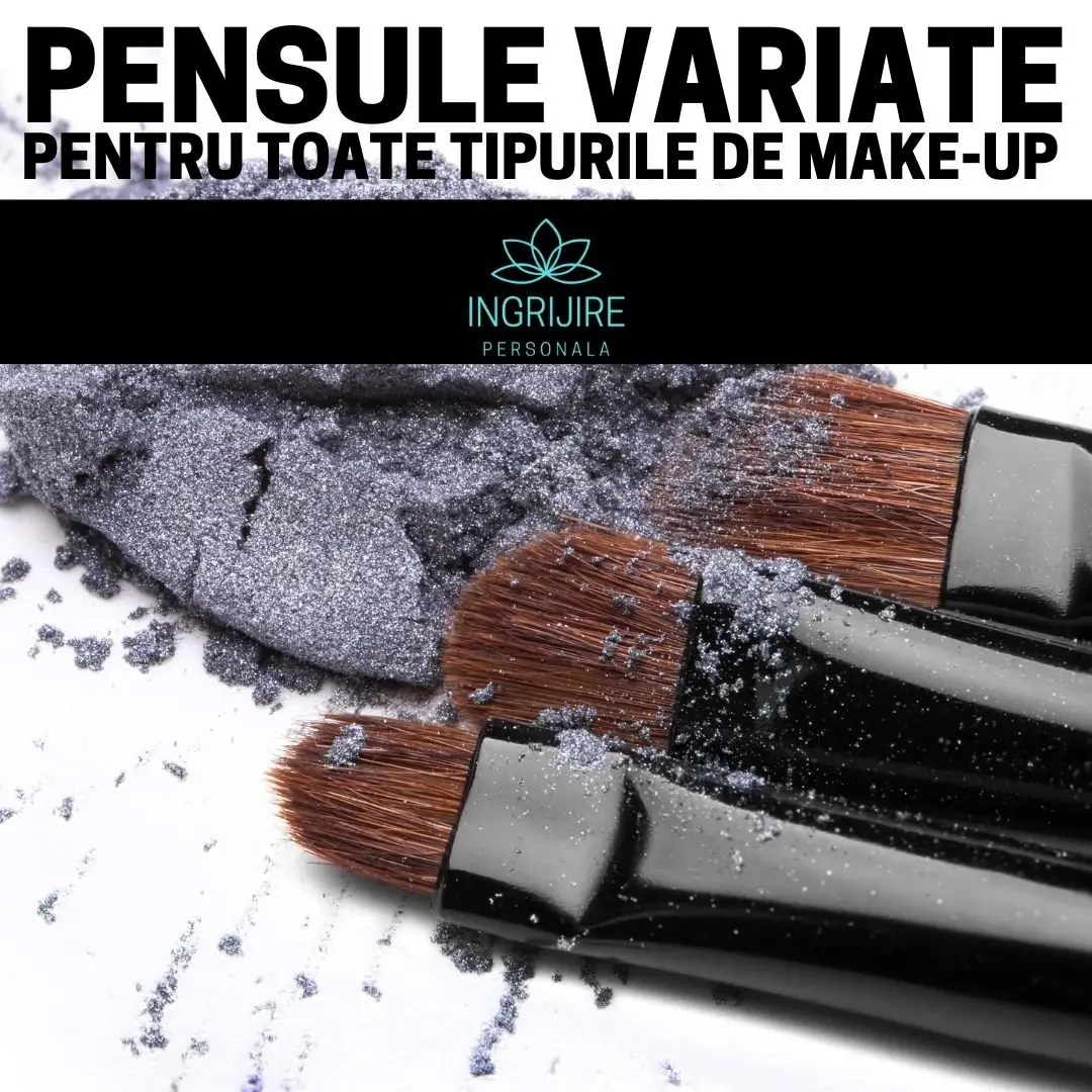 Set 12 pensule Black Elegance, machiaj profesional, cilindru transport [4]