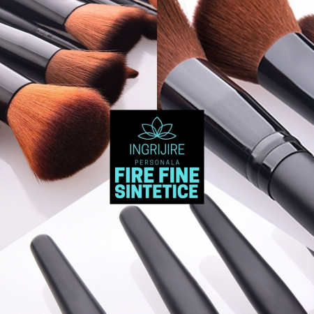 Set 12 pensule Black Elegance, machiaj profesional, cilindru transport [13]
