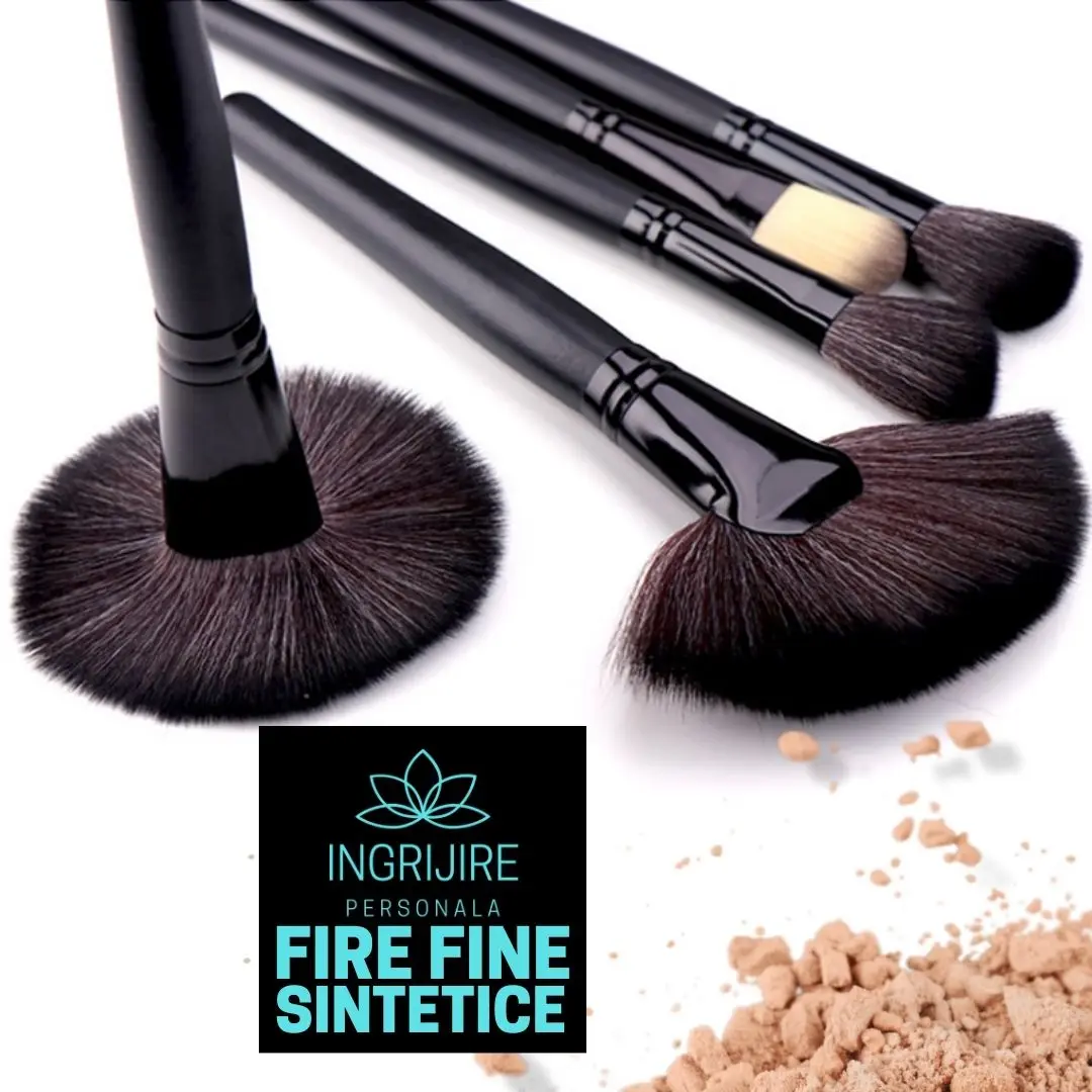 Set 24 pensule machiaj, husa piele ecologica - BLACK [3]