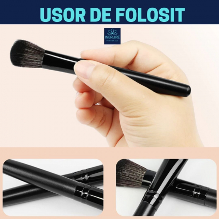 Set 24 pensule machiaj, husa piele ecologica - BLACK [2]