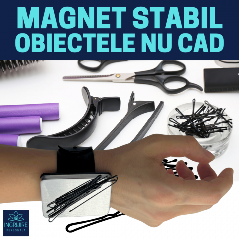 Bratara Magnetica din Silicon pentru frizerie, neagra [12]