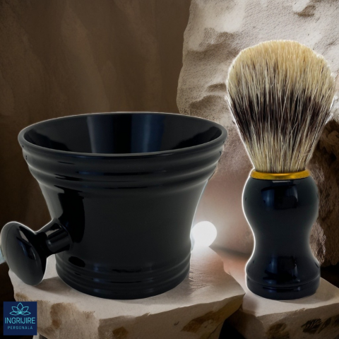 Set, bol si  pamatuf pentru barbierit, negru [7]