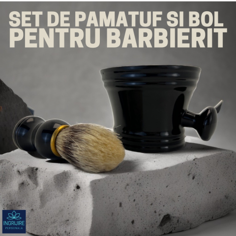 Set, bol si  pamatuf pentru barbierit, negru [6]