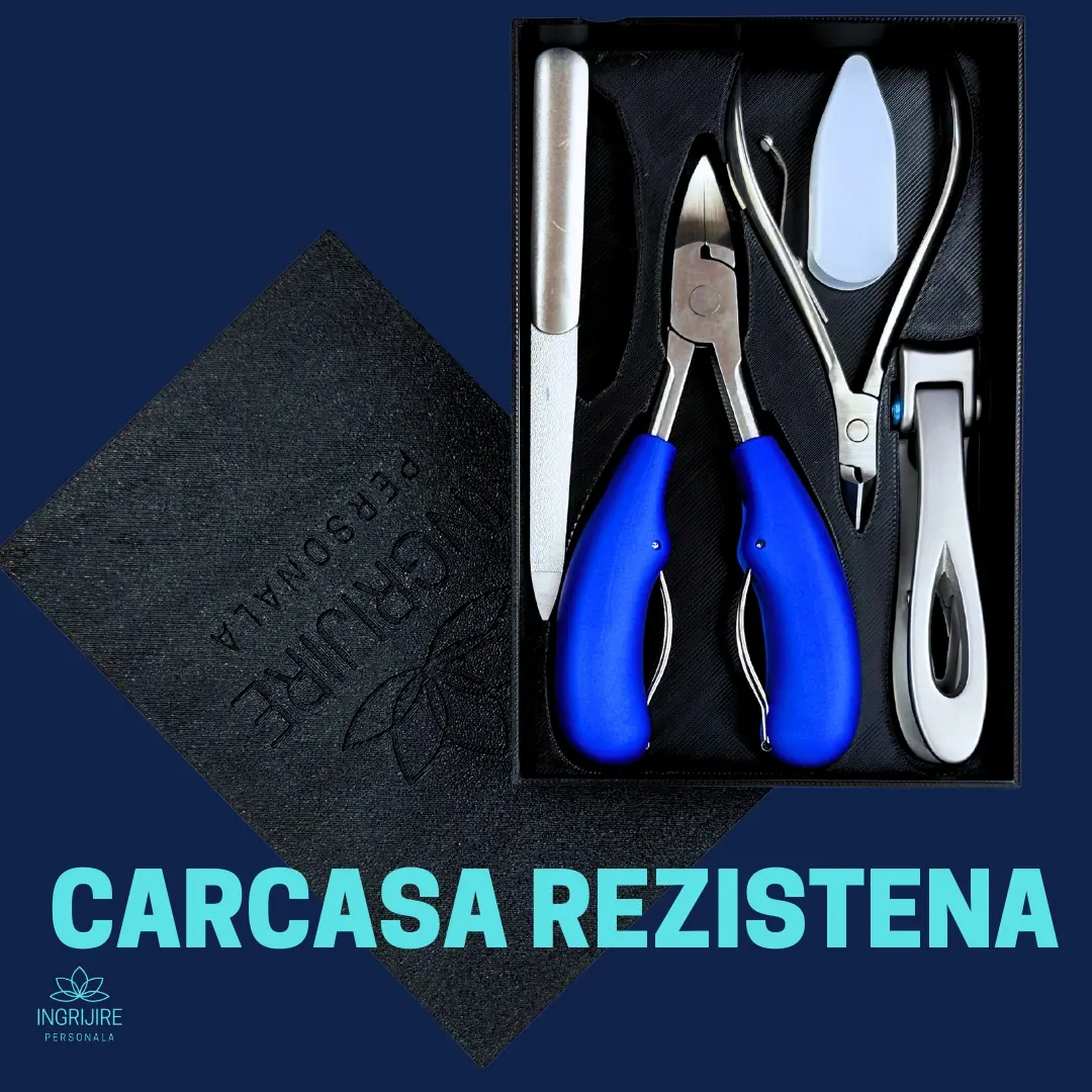 Set complet pentru pedichiura, 4 piese, otel inoxidabil, Blue [6]