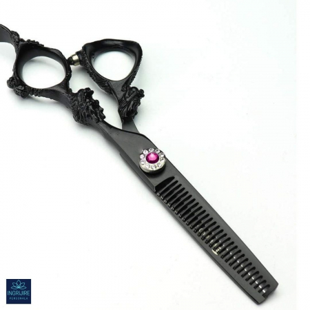 Set de 2 foarfece de tuns 6'', otel japonez, Matte black [8]