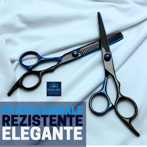 Set de 2 foarfece de tuns si filat 6''- black&blue [2]