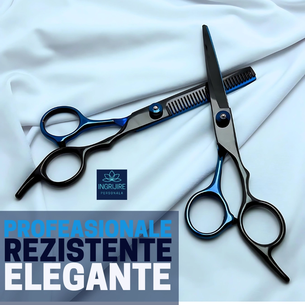 Set de 2 foarfece de tuns si filat 6''- black&blue [1]