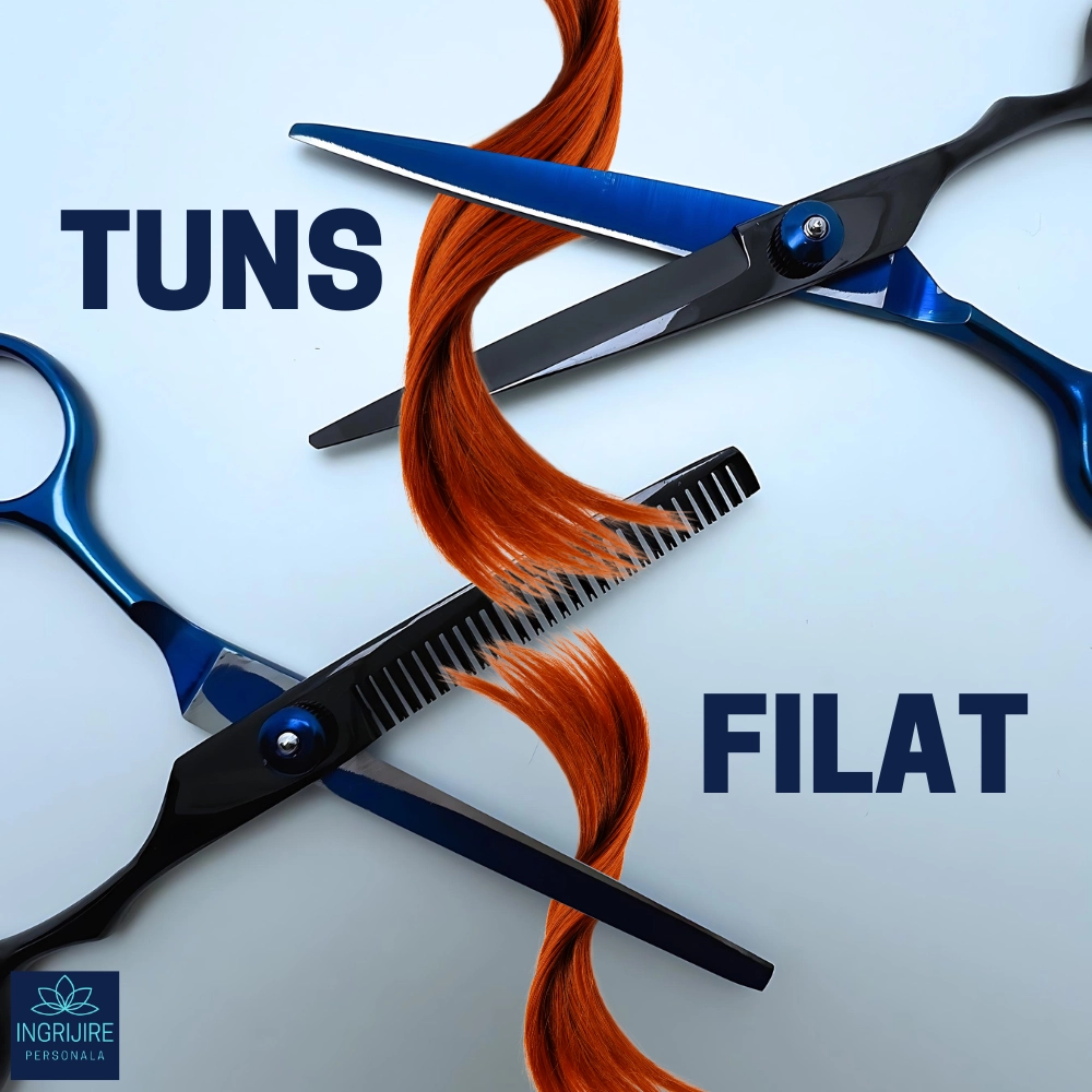 Set de 2 foarfece de tuns si filat 6''- black&blue [2]