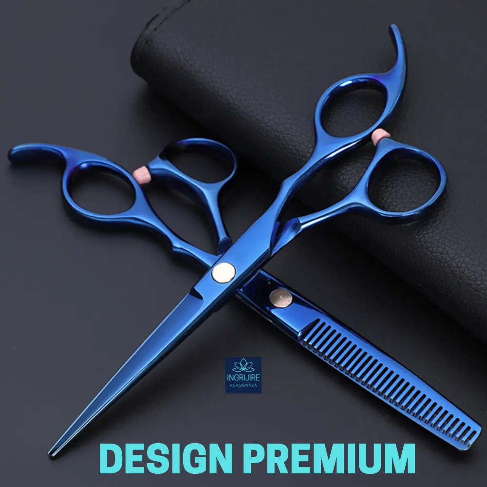 Set de 2 foarfece de tuns si filat 6''- cobalt blue [9]