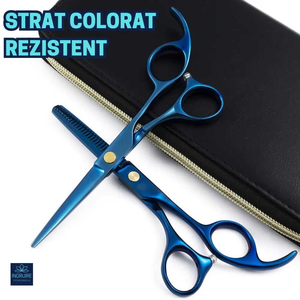 Set de 2 foarfece de tuns si filat 6''- cobalt blue [6]