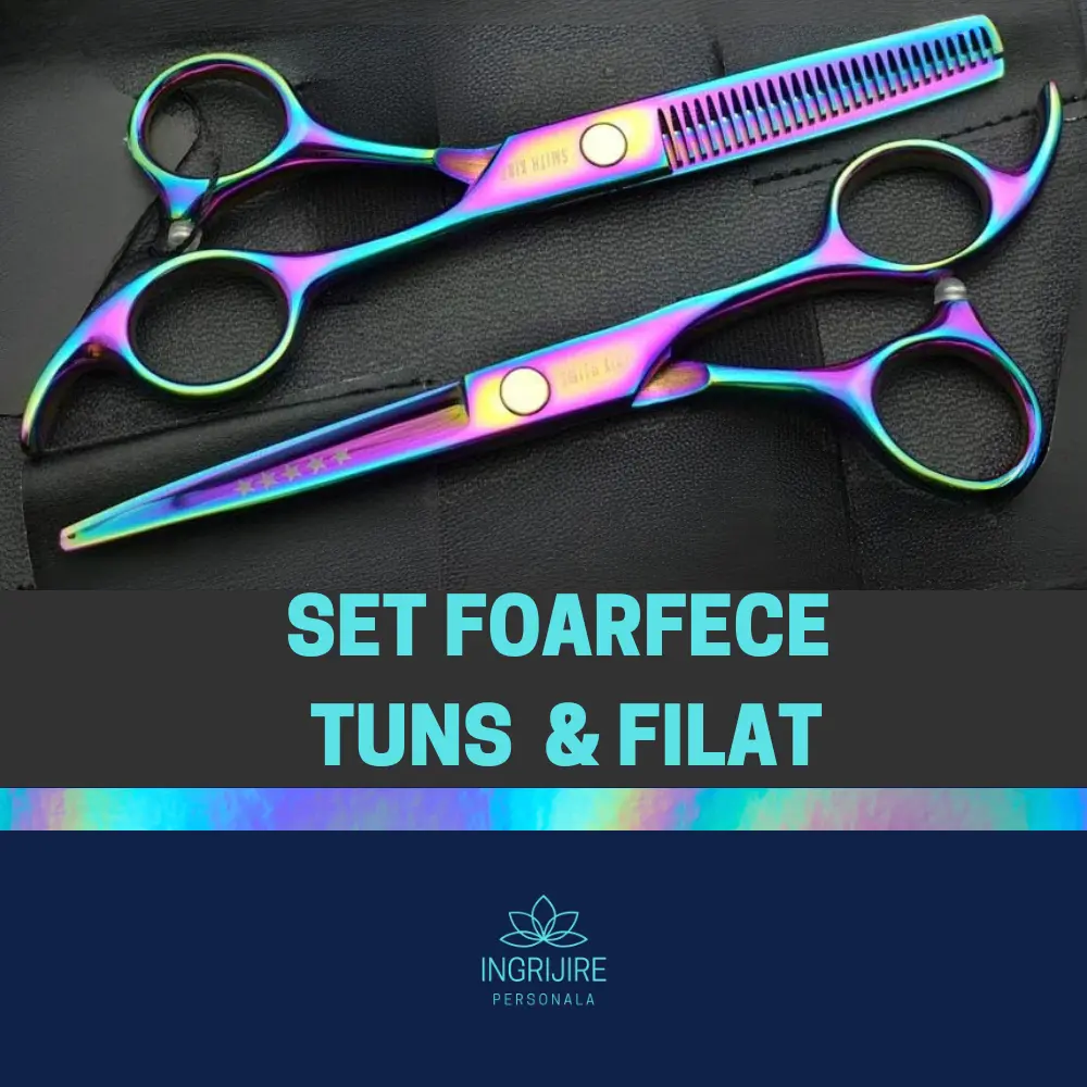 Set de 2 foarfece de tuns si filat 6''- Multicolor [8]