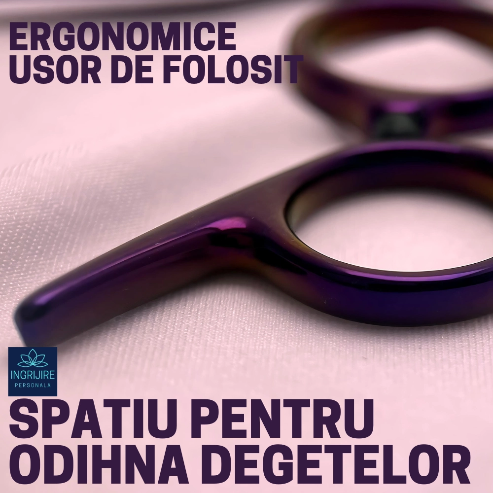 Set de 2 foarfece de tuns si filat 6''- purple [3]